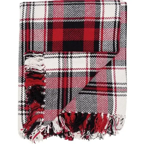 New In Package C And F Home Plaid Fringed Fireside Throw 50X60”